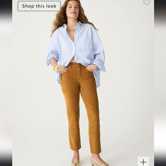 J CREW HIGH RISE VINTAGE SLIM STRAIGHT CORDUROY PANTS Size 31 - Picture 3 of 10